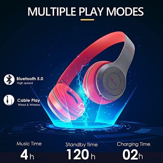 G2L P47 Multifunctional Quality HD Sound Wireless Headphone for All Device for Gaming & Music. view 8