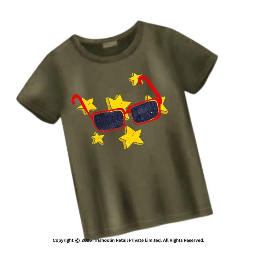 Trishoolin SSHAYU Printed T-Shirt | Design 10356MB | Regular Fit | Crew Neck / Round Neck Half Sleeve | Pack of 1 view 2
