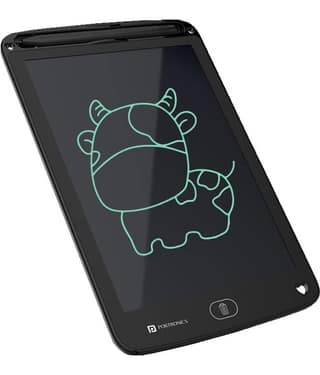 Portronics Ruffpad 8.5E Re-Writable LCD Writing Pad with Screen 21.5cm (8.5-inch) for Drawing, Playing, Handwriting Gifts for Kids & Adults(Black)