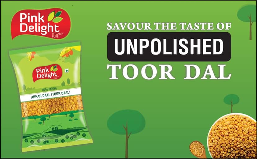 Pink Delight Unpolished Arhar Daal / Tur Daal, 500g Pack view 3
