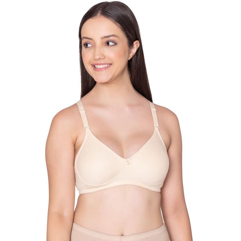 Bodycare polycotton wirefree convertible straps moulded cup non padded bra-6594B