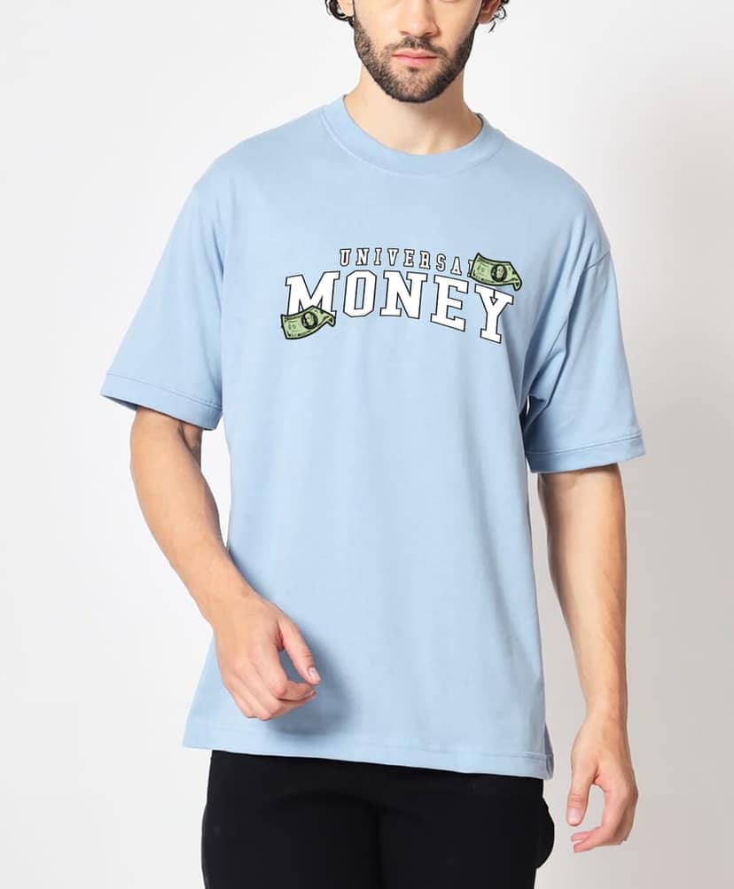 SCOTT FINCHER Men's Money The Most Solid Foundation T-Shirt : AA(ARN)LBLUE_220 view 3