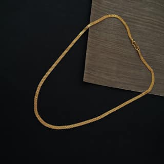Lucky Jewellery Designer Gold Plated Link Chain Necklace for Men & Women (101-A3C-2962-G22)