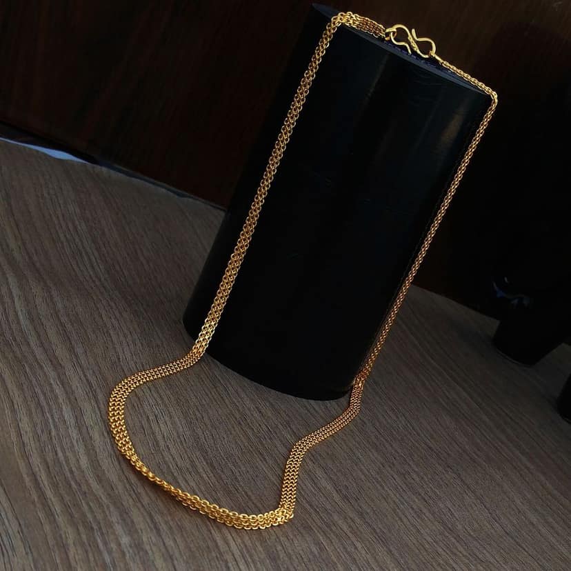 Lucky Jewellery Designer Gold Plated Link Chain Necklace for Men & Women (101-A3C-2962-G22) view 2