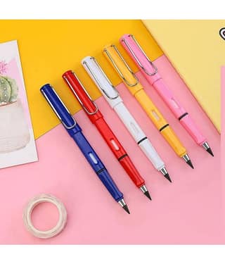 Never Ending Inkless Portable Erasable & Reusable Pencil Set of 5,Multicolor