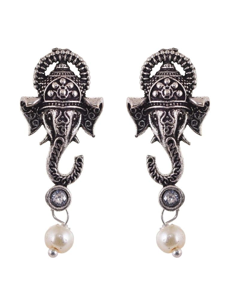 Oxidised Silver Plated & Beaded Lord Ganesha Necklace Jewellery Set view 6