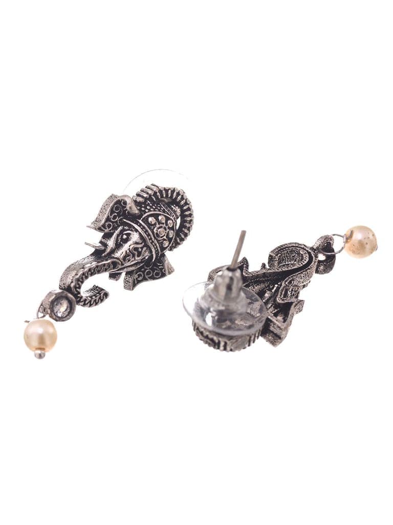 Oxidised Silver Plated & Beaded Lord Ganesha Necklace Jewellery Set view 7
