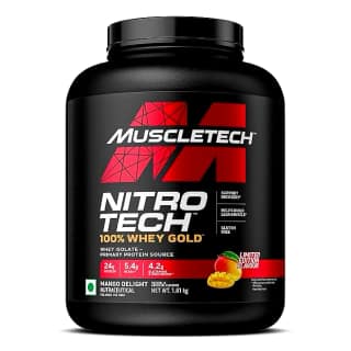 MuscleBlaze Biozyme Performance Whey Protein | Clinically Tested 50% Higher Protein Absorption (Colour - MANGODELIGHT, Size - 1.81kg) by Total Sporting And Fitness Solutions Pvt Ltd