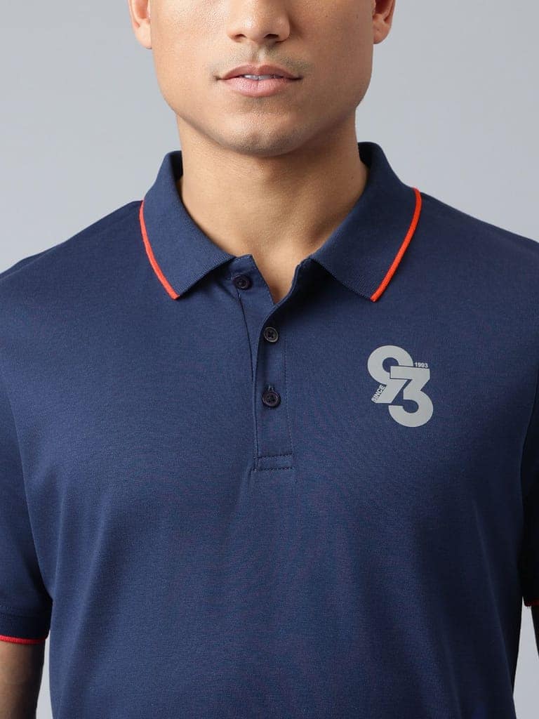 Men Airforce Regular Fit Polo Neck T-Shirt view 8