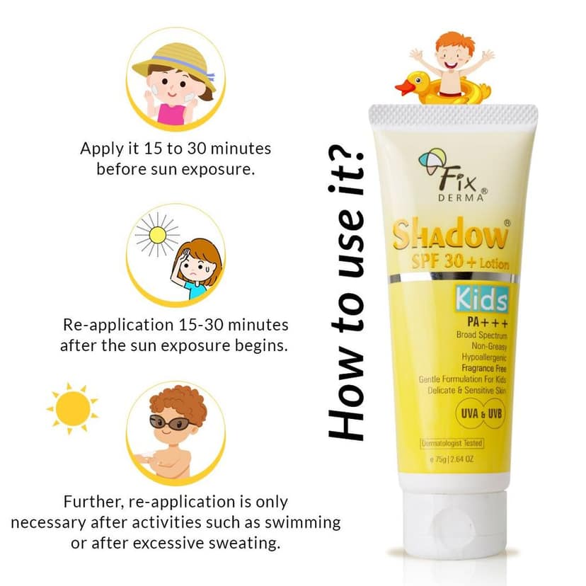 Fixderma Shadow Sunscreen Kids SPF 30+ Lotion view 6