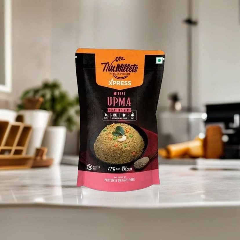 Trumillets Healthy Millet Upma Mix | Breakfast Mix | Ready to Eat | High Protein & Fibre Instant Food | No Preservative (Each 180 Gm Pack of 2) view 4