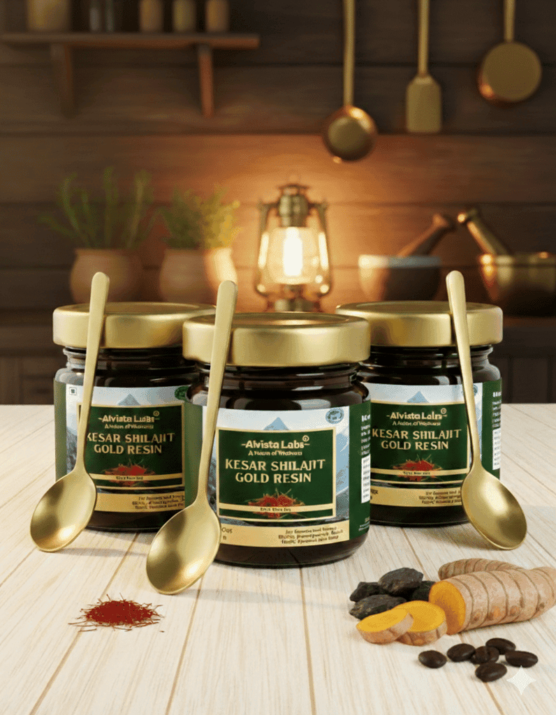 PACK OF 3 ALVISTA LABS KESAR SHILAJIT GOLD RESIN ( Each of 25gm)