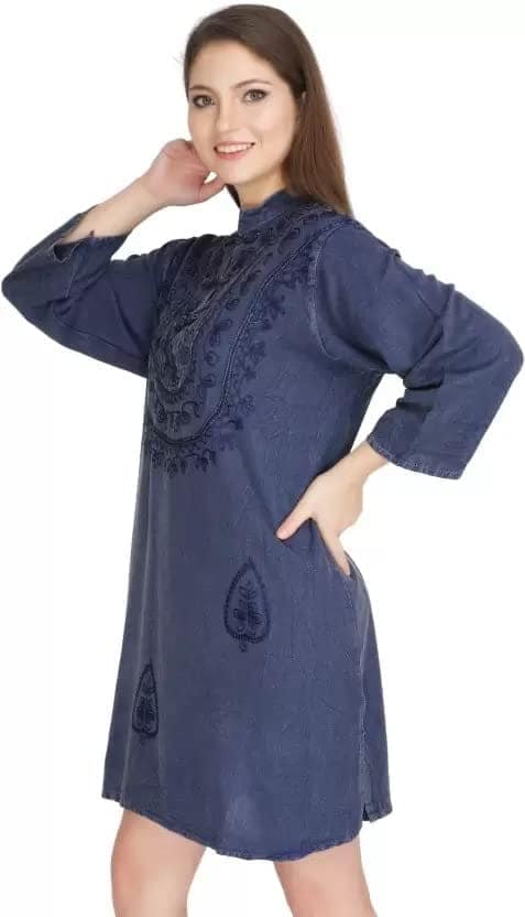 Women's Plus Size Tunic Tops Summer Long Sleeve Round Neck Blouses-Dress Ruffle Flowy Up T Shirts view 3