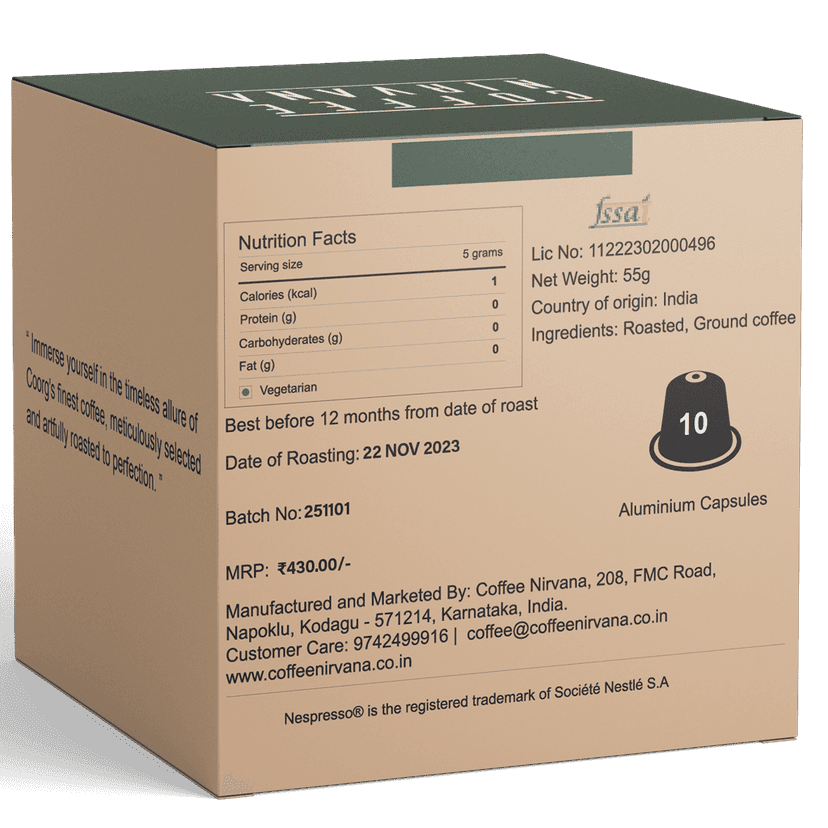 Coffee Nirvana, Blend, Box of 10, Nespresso Compatible Aluminum Capsules view 2