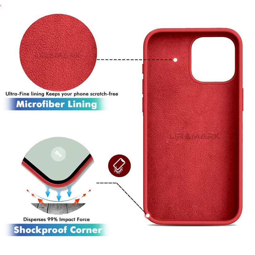 LIRAMARK Liquid Silicone Soft Back Cover Case for iPhone 15 Pro Max (6.7 inch) view 4