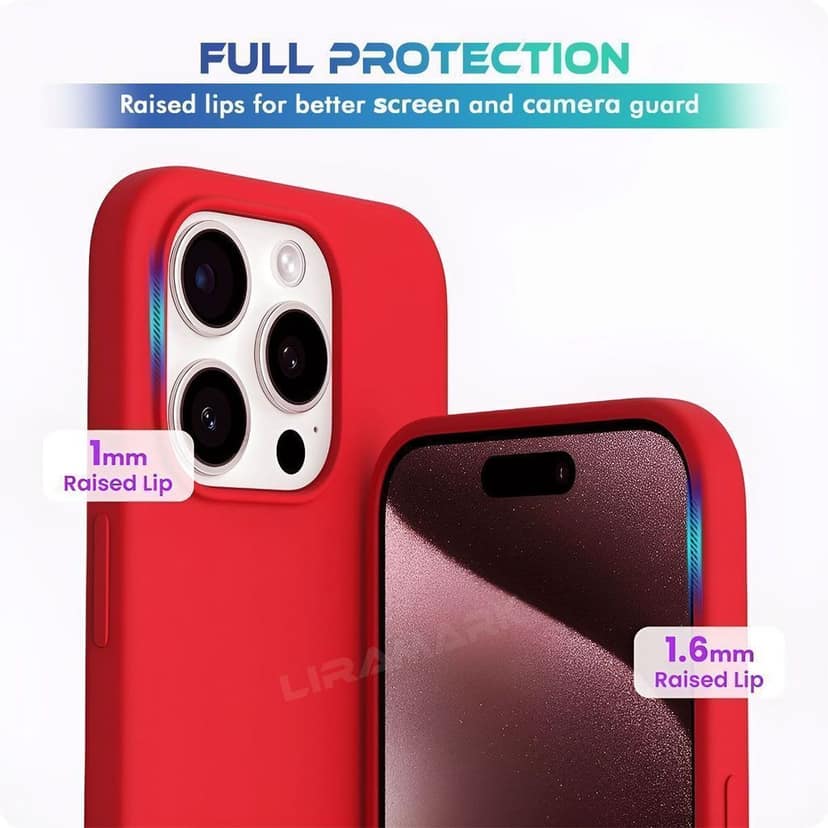 LIRAMARK Liquid Silicone Soft Back Cover Case for iPhone 15 Pro Max (6.7 inch) view 5