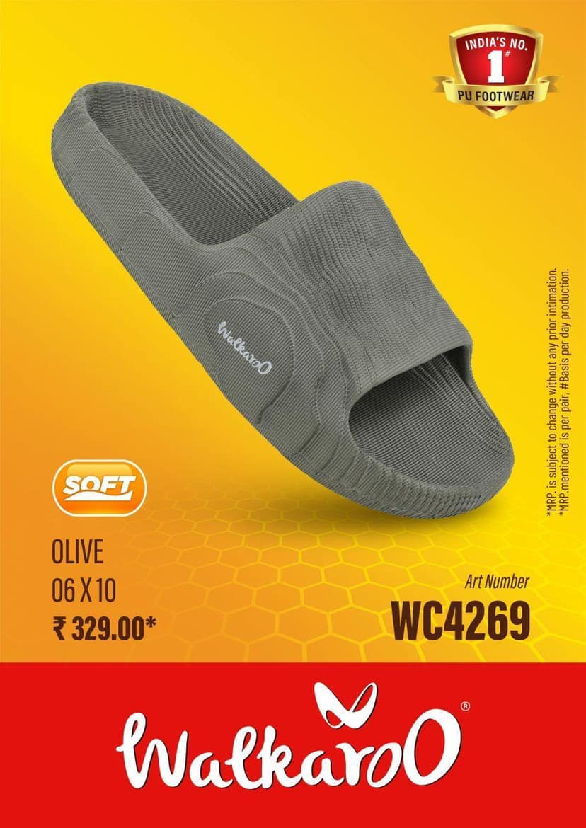 Walkaroo WC4269 Olive G No 6 Mens Slides