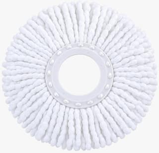Novita 360° Spin Mop Replacement Refill | Extra-Wide 38cm Polyester Microfiber Mop Head | 16cm Ring | 115g Mop Refill | Super-Absorbent & Washable | White