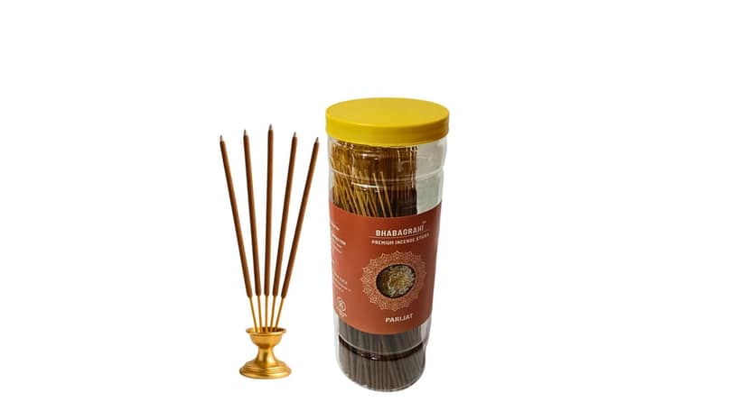 Bhabagrahi Parijat Incense Sticks 8 Inch | Premium Long-Lasting Fragrance | 150 Sticks in Plastic Jar