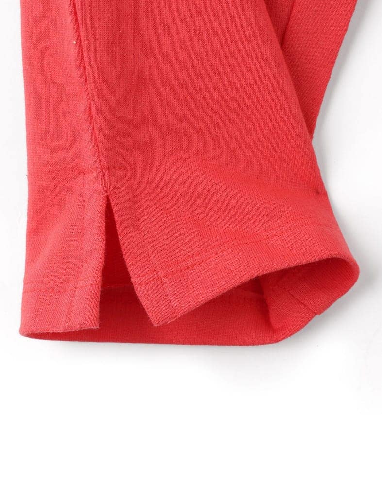 Girls Capri Pants Cotton French Terry Hibiscus Red Queen’s Land view 4