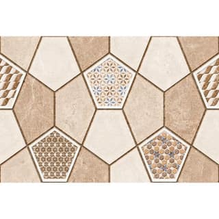 Orientbell Wall Tiles OHM Pentahedron Beige HL 6 Pcs