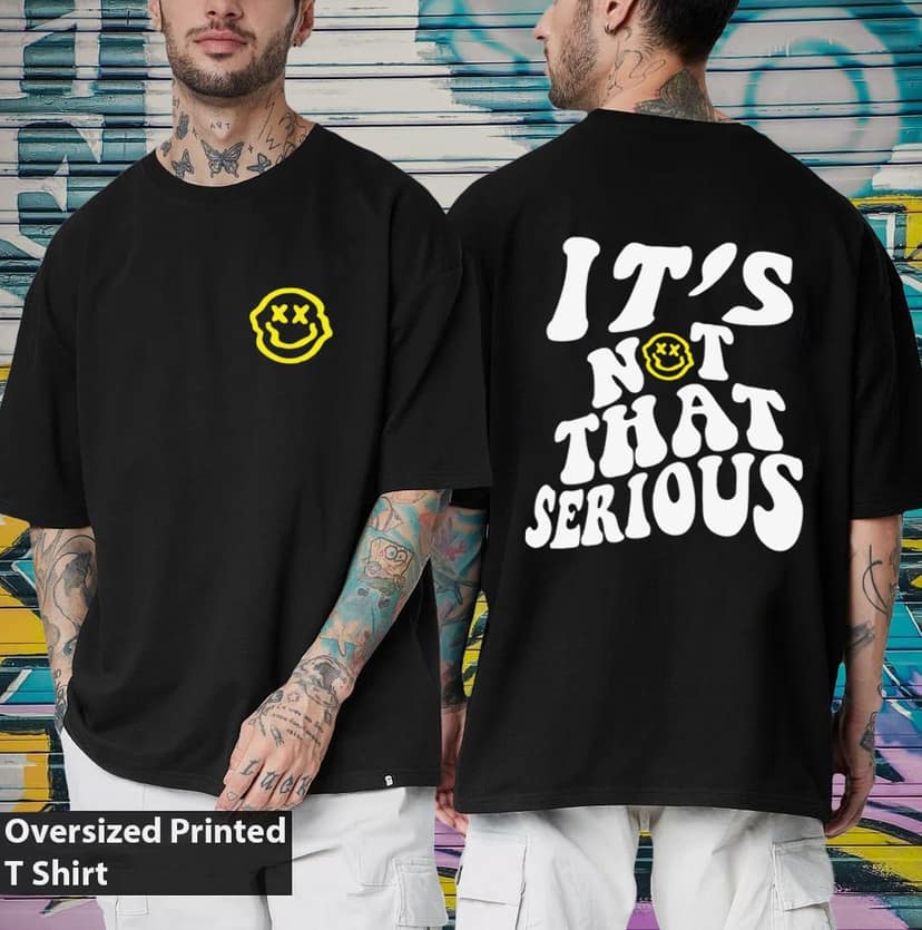 SCOTT FINCHER Men's It's Not That Serious Graphic T-Shirt : AA(ARN)BLACK_228 view 3