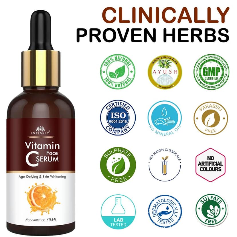 Intimify Vitamin C Serum, anti acne serum, face serum, skin brightening serum, 30 ml view 5