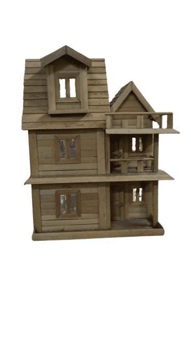 Asomi Handicrafts Handmade Bamboo House -two story house | Home & Table Decor | 25 cm X 15 cm x 13 cm Decorative Showpiece - (Bamboo)