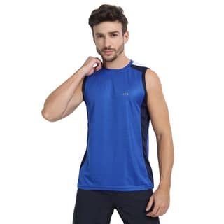 FTX Men Colorblock Round Neck Sleeveless Tshirt