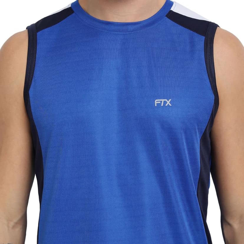 FTX Men Colorblock Round Neck Sleeveless Tshirt view 3