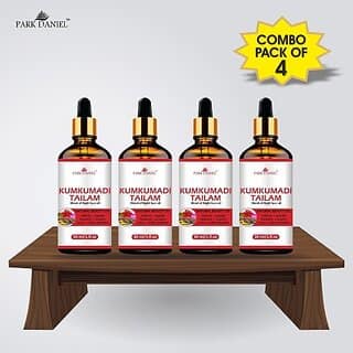 PARK DANIEL 100% Pure Kumkumadi Tailum Face Oil- For Radiant, Healthy & Natural Glow Skin Combo pack of 4 bottles of 30 ml(120 ml) (120 ml)