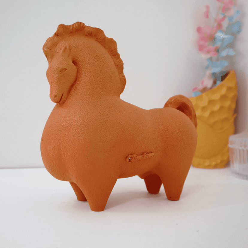 Surreal Handcrafted Horse Table Accent