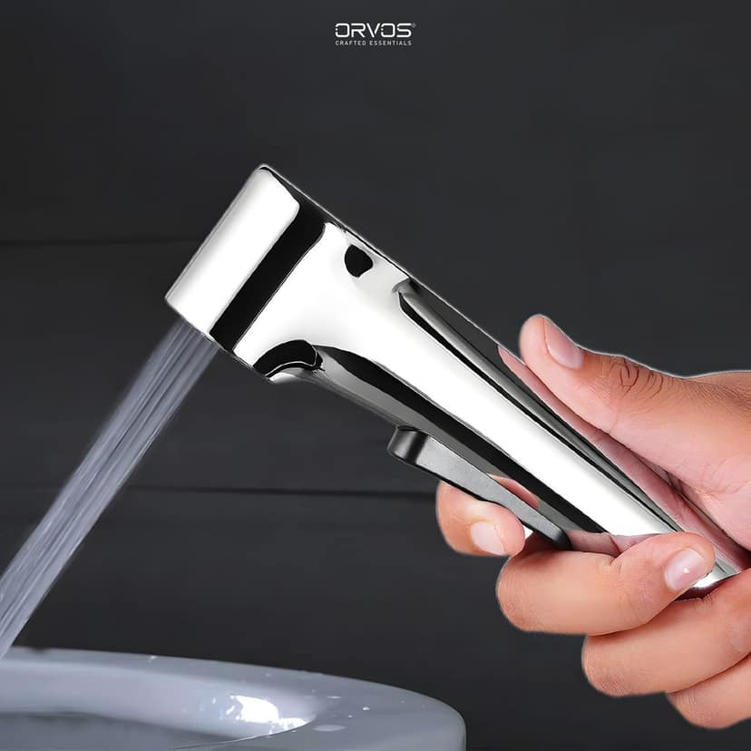 Orvos Health Faucet, Zenith, ABS Outer Body with Brass Insert, Gun Only, Jet Spray for High End Luxury Toilets view 2