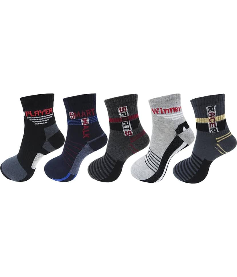 RC. ROYAL CLASS - Cotton Men's Self Design Multicolor Ankle Length Socks ( Pack of 5 )