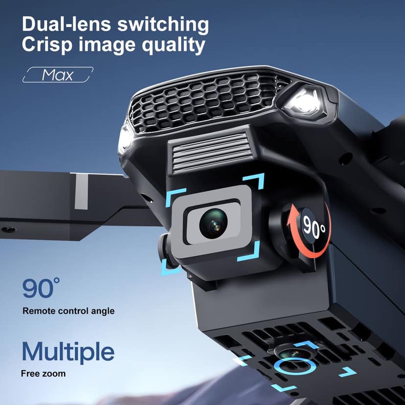E88 MAX PRO Premium 4K HD Dual Camera Drone with Display Remote Controller view 7