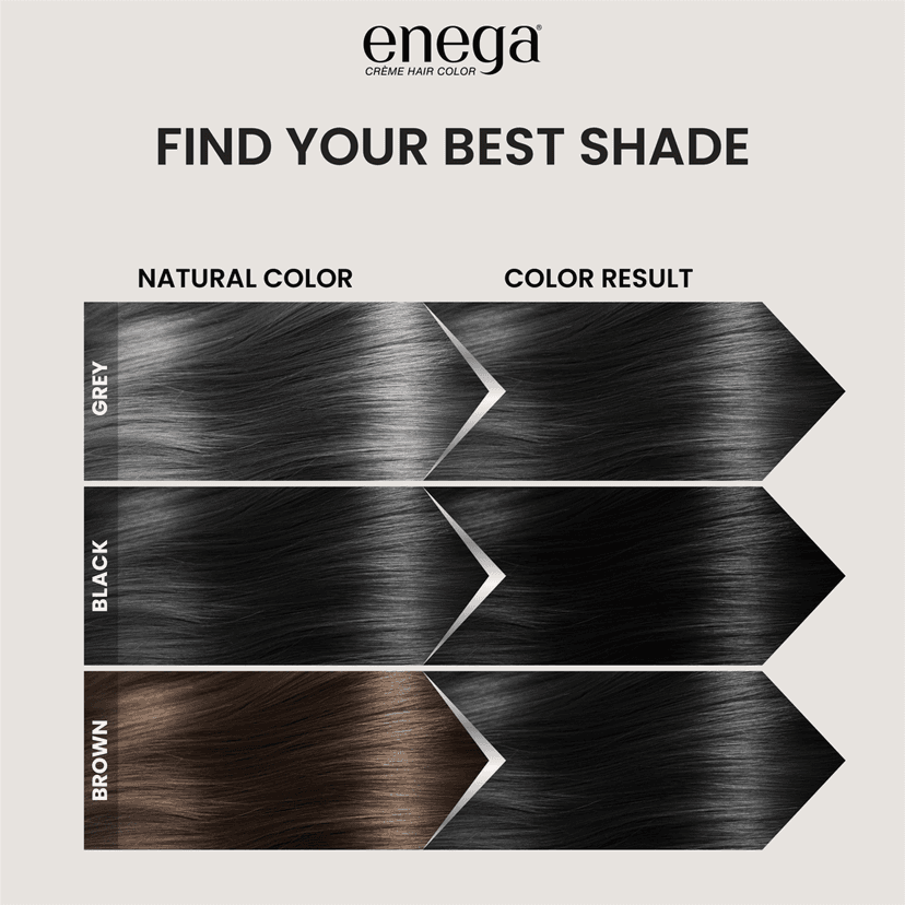 Enega nourishing no ammonia natural black cream hair color with argon oil& green tea extract 120ml view 8