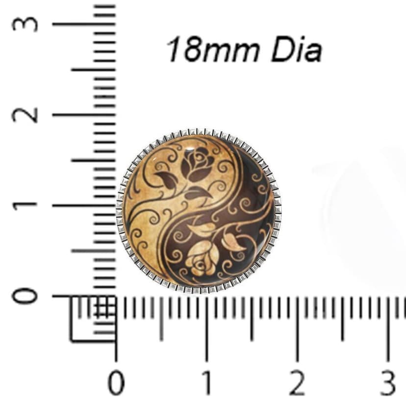 The Smart Buttons - Shirt Button Cover Cufflinks for Men - Ying & Yang Design Pattern view 6