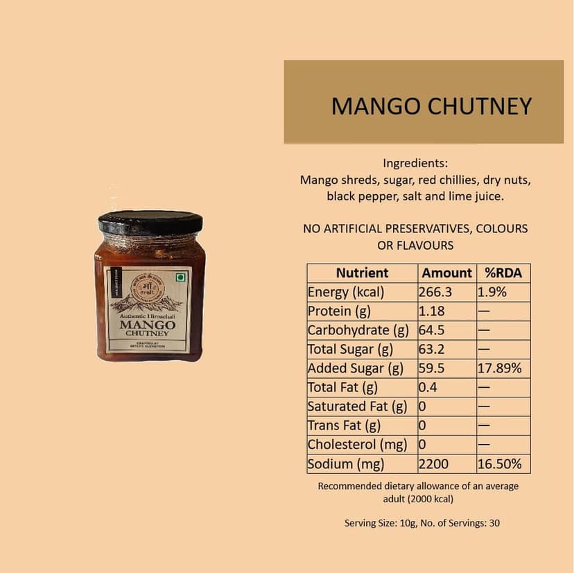 Maa Craft Authentic Himachali Mango Chutney, Spicy and Sour, No Artificial Preservatives, 300 gm view 5