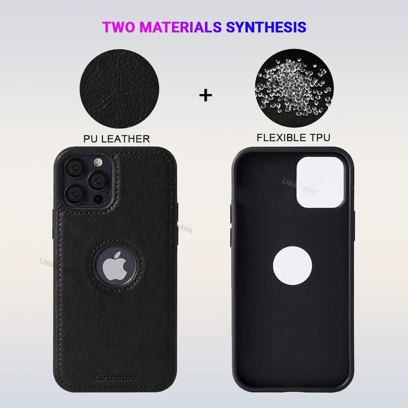 LIRAMARK PU Leather Flexible Back Cover Case Designed for iPhone 12 Pro Max view 5