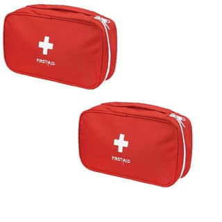 First Aid Bag - First Aid Kit Empty for Home Outdoor Travel Camping Hiking, Mini Empty Medical Storage Portable Pouch (2 Pieces Red Bag) First Aid Bag - First Aid Kit Empty for Home Outdoor Travel Camping Hiking, Mini Empty Medical Storage Portable Pouch