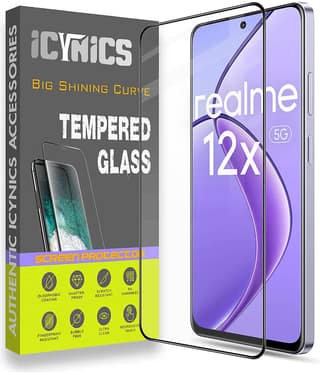 Icynics Tempered Glass Compatible For Realme 12x 5g ( Pack of 1 )