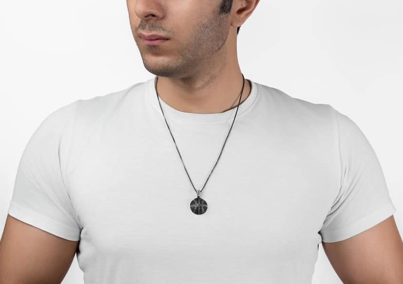 Studded Basketball Pendant view 3