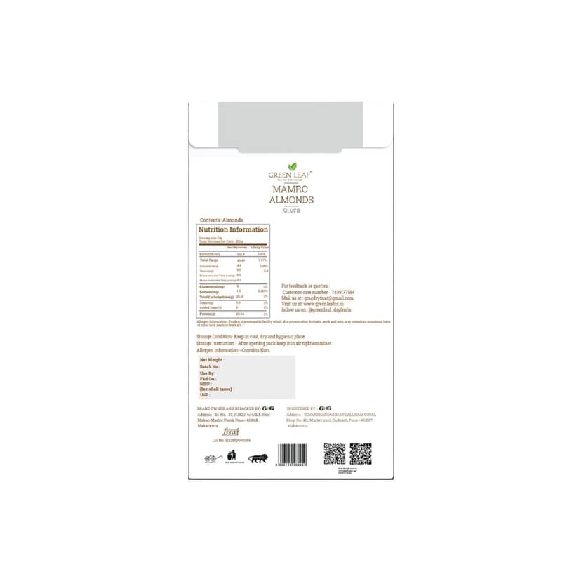 GreenLeaf Silver Mamra Almonds - 250g view 3