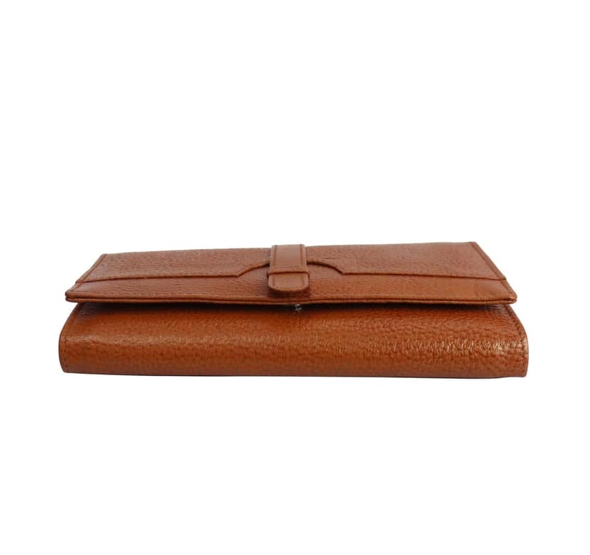 Women Trendy Dark Brown Genuine Leather Wallet view 4