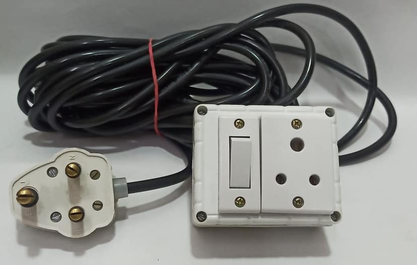 6A 1 Socket (3 Pin Socket) & 1 Switch Extension Box with 16A Plug & 10m Wire view 4