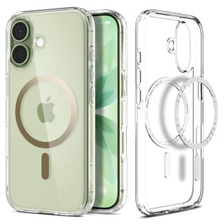 Spigen Ultra Hybrid MagFit Back Cover Case Compatible with iPhone 17 (TPU + Poly Carbonate | Clear Gold) Spigen Ultra Hybrid MagFit Back Cover Case Compatible with iPhone 17 (TPU + Poly Carbonate | Clear Gold) - Clear Gold / iPhone 17