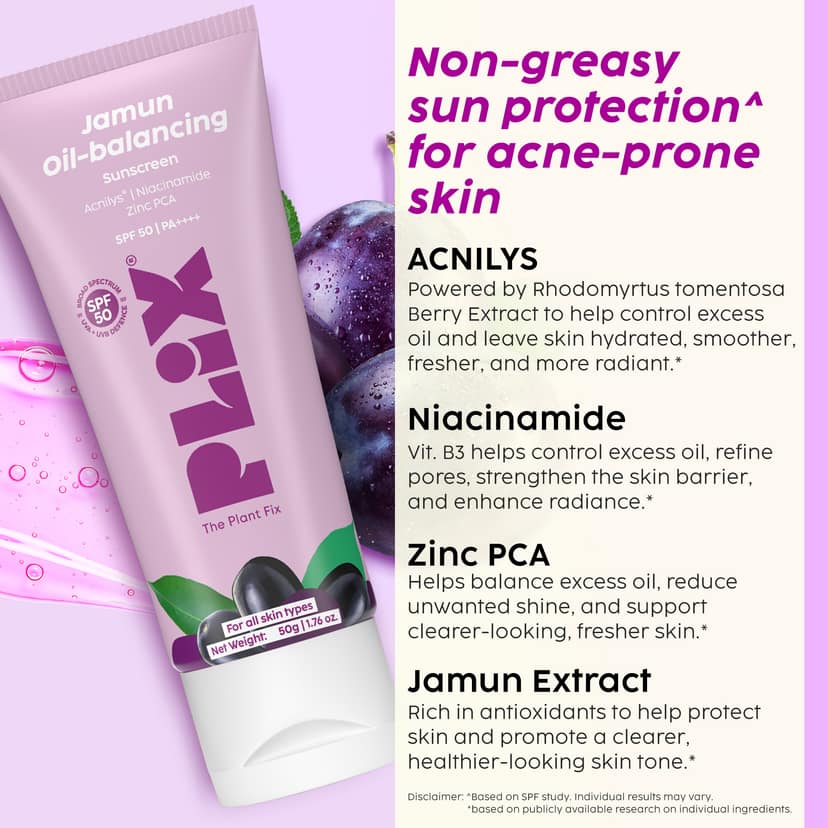 Jamun Oil-Balancing Sunscreen (with SPF 50 for Everyday Sun Protection) __Starter Pack__ view 6