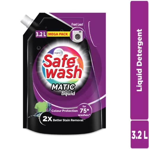 Safewash Matic Front Load Liquid Detergent Pouch 3.2 Ltr