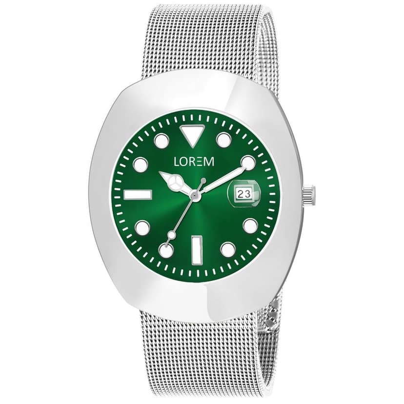 LOREM Silver Intermesh Stainless Steel Strap Analog Watch for Men LR141-UF view 7