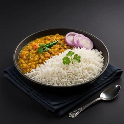 Plain Rice + Dal Fry